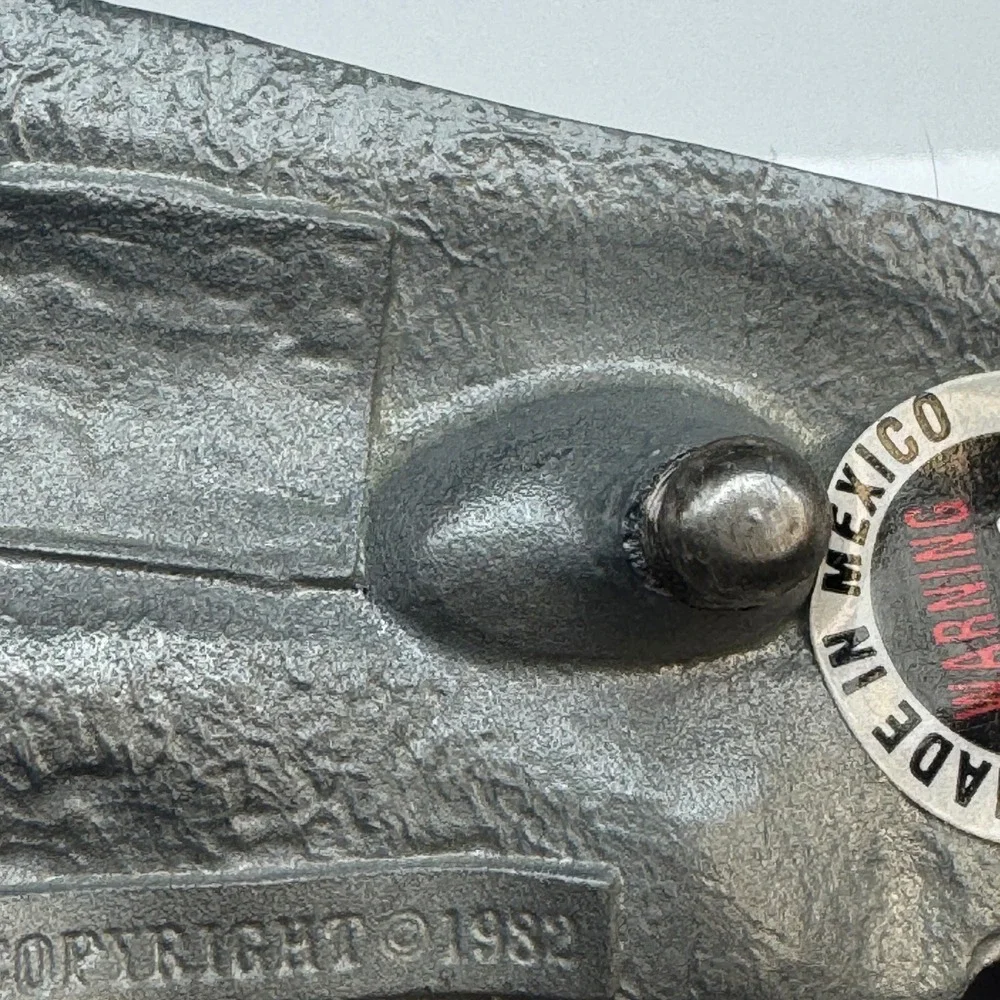 Tanker Truck Belt Buckle Pewter Tone Metal Made in Mexico‎ Reissue